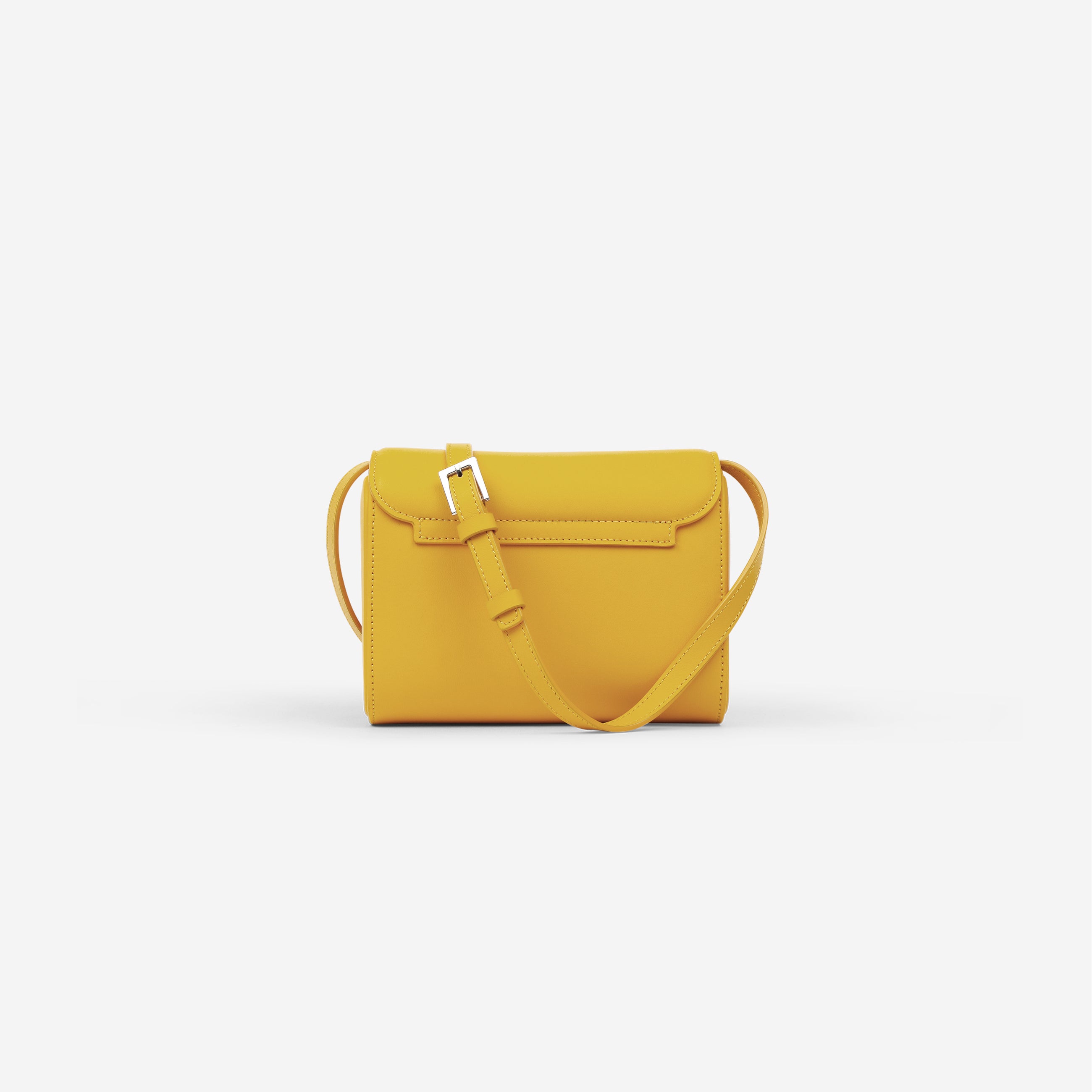 MAES Paris - Mini Sac Coffret M1/06 en cuir upcyclé Orange - vue de dos