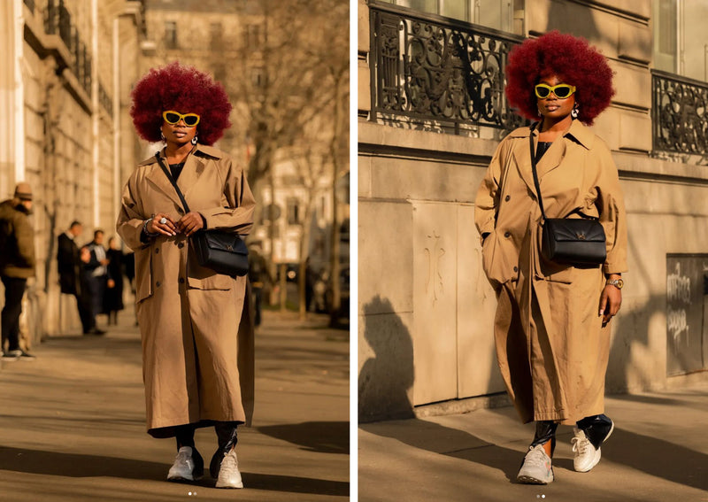Olabisi influenceuse porte le Sac Classique de Maison Maes