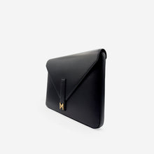 Pochette PC M24 MAES Paris en matière végane - vue de profil [color:noir,black]