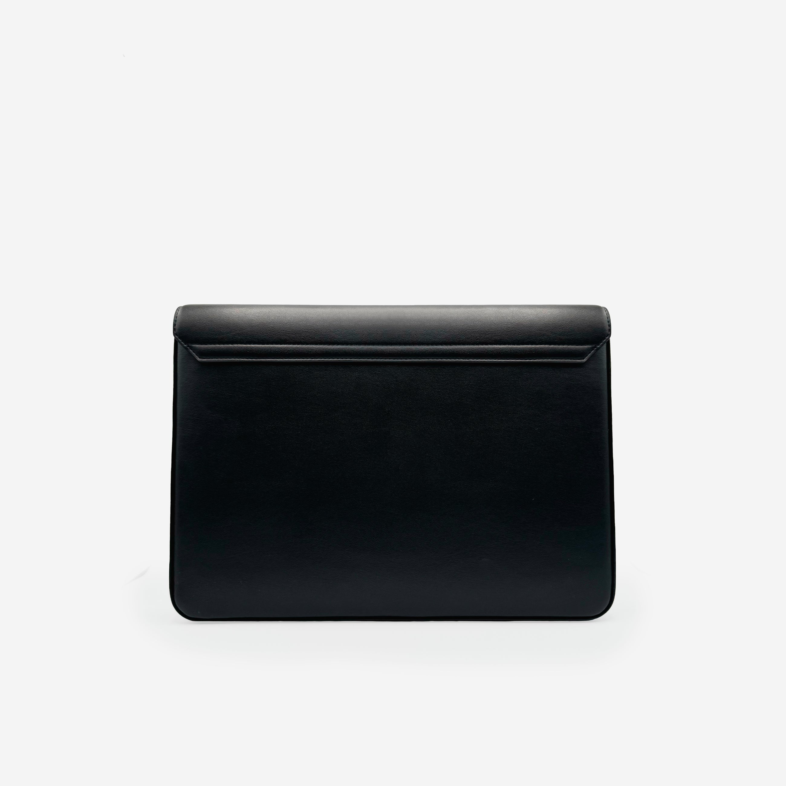 Pochette PC M24 MAES Paris en matière végane - vue de dos [color:noir,black]