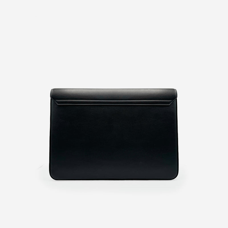Pochette PC M24 MAES Paris en matière végane - vue de dos [color:noir,black]