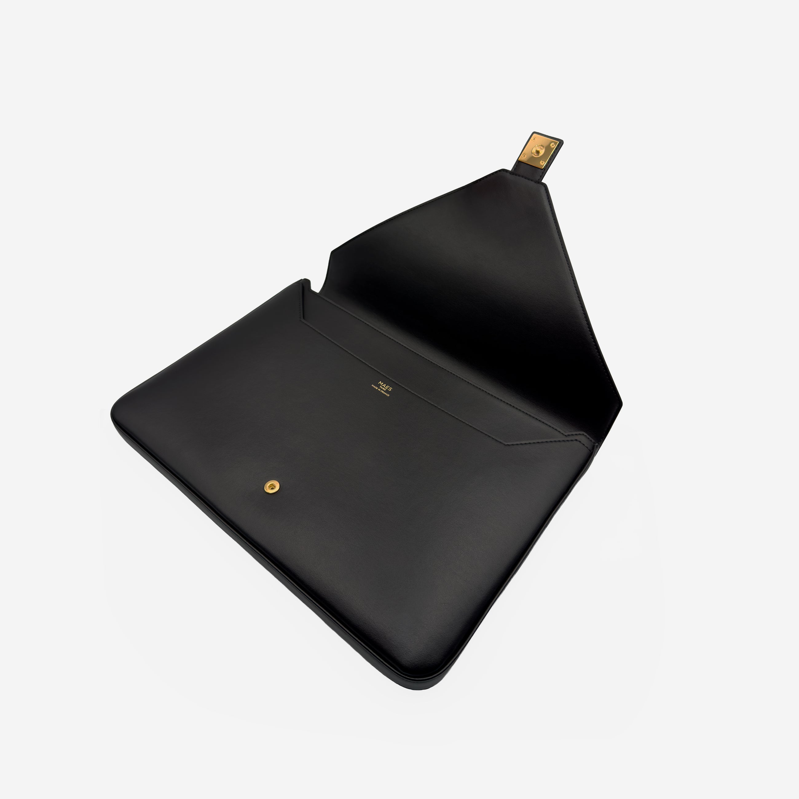 Pochette PC M24 MAES Paris en matière végane - vue ouvert [color:noir,black]