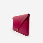 Pochette PC M24 MAES Paris en matière végane - vue de profil [color:rose rubis,pink ruby]