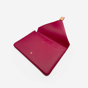 Pochette PC M24 MAES Paris en matière végane - vue ouvert [color:rose rubis,pink ruby]