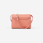 sac à main M1_01 en cuir de veau upcyclé couleur corail - vue de dos