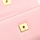 sac à main M1_01 en cuir d'agneau upcyclé couleur rose - zoom sur le fermoir