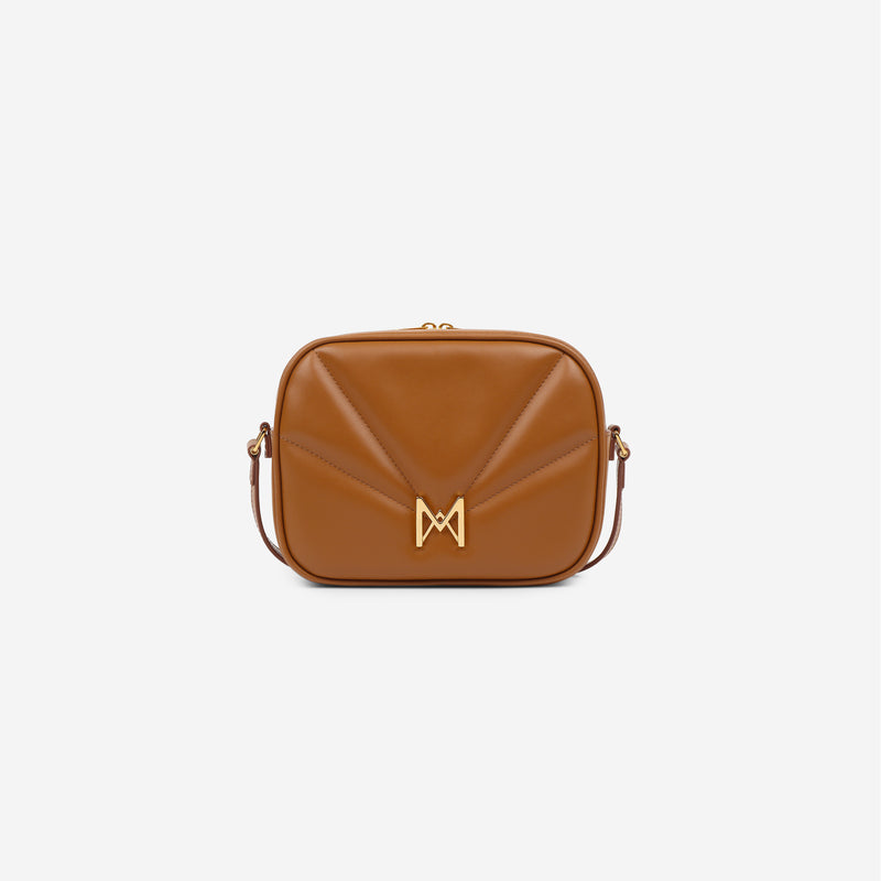 Sac à main M1_03 en M_MAT_cactus camel - vue de face [color:camel]