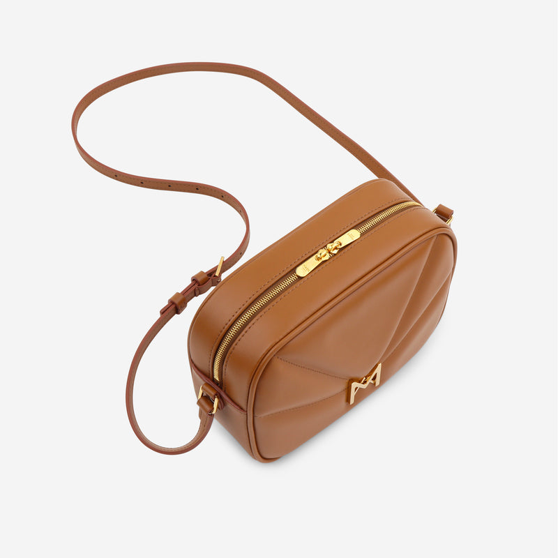 Sac à main M1_03 en M_MAT_cactus camel - vue de dessus [color:camel]