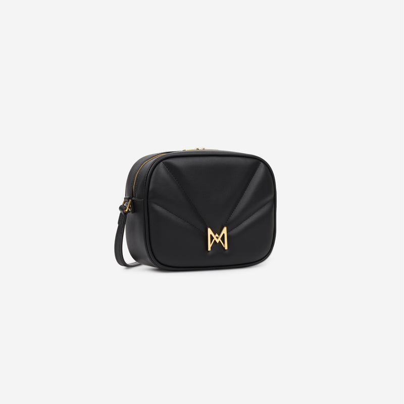 Sac à main M1_03 en M_MAT_cactus noir - vue de profil [color:noir,black]