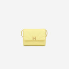 Sac à main M1_06 denim vu de face - MAES Paris, Haute Maroquinerie innovante & responsable [color:jaune saffiano,yellow saffiano]