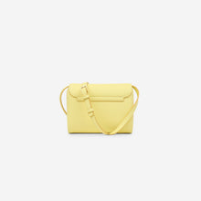 Sac à main M1_06 denim vu de dos - MAES Paris, Haute Maroquinerie innovante & responsable [color:jaune saffiano,yellow saffiano]