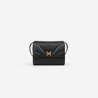 Sac à main M1_06 noir vu de face - MAES Paris, Haute Maroquinerie végane [color:noir,black]
