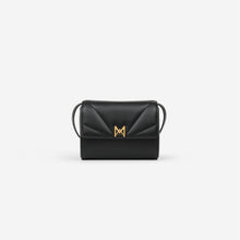 Sac à main M1_06 noir vu de face - MAES Paris, Haute Maroquinerie végane [color:noir,black]