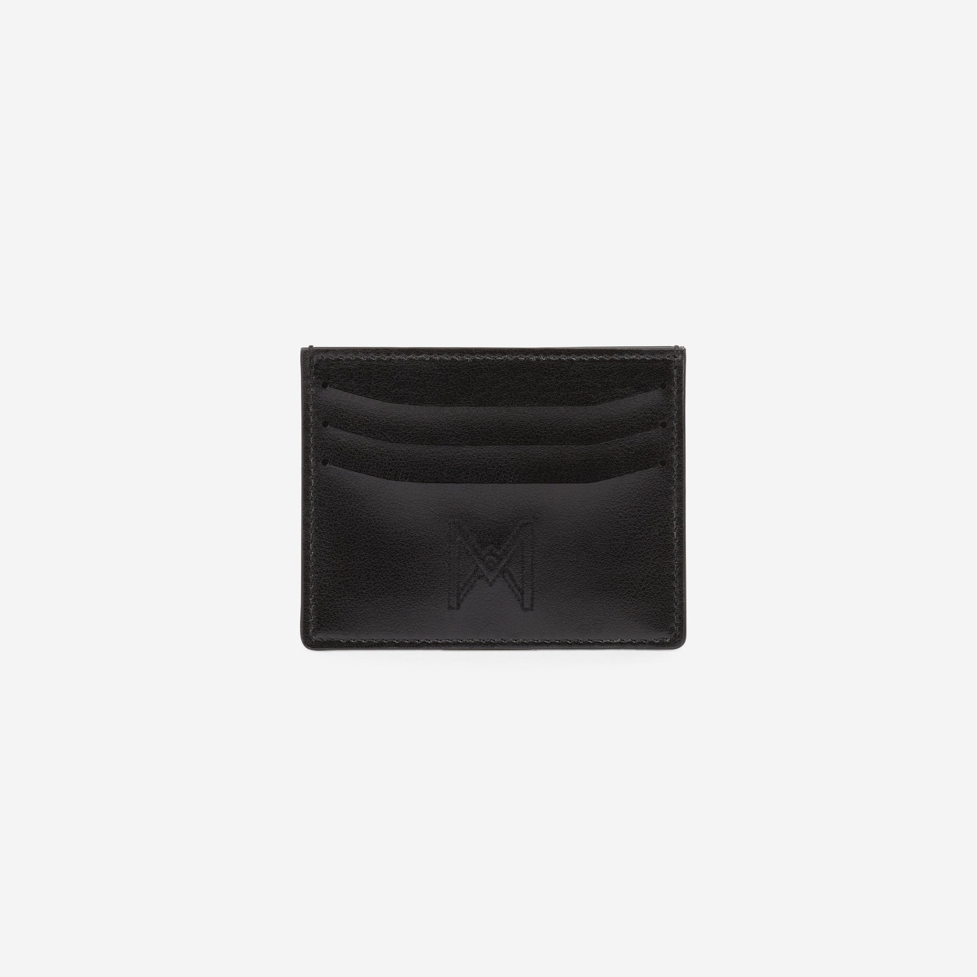 MAES Paris - Porte-cartes M24 en matière végane issue de mycélium - vue de face [color:noir,black]