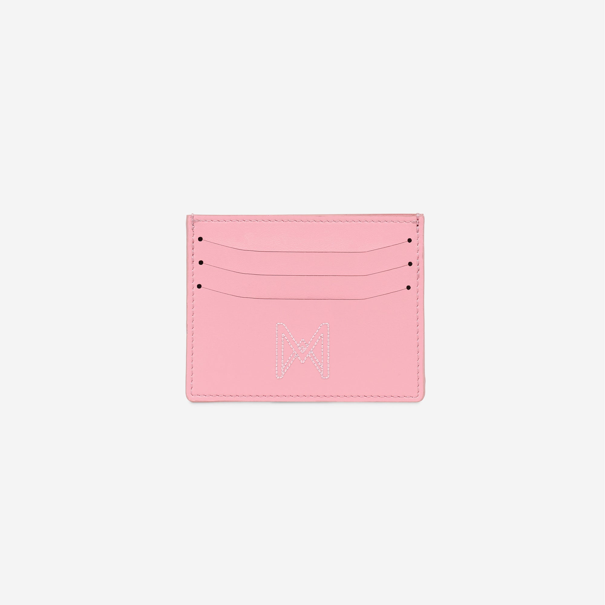 MAES Paris - Porte-cartes M24 en matière végane issue de mycélium - vue de face [color:rose,pink]