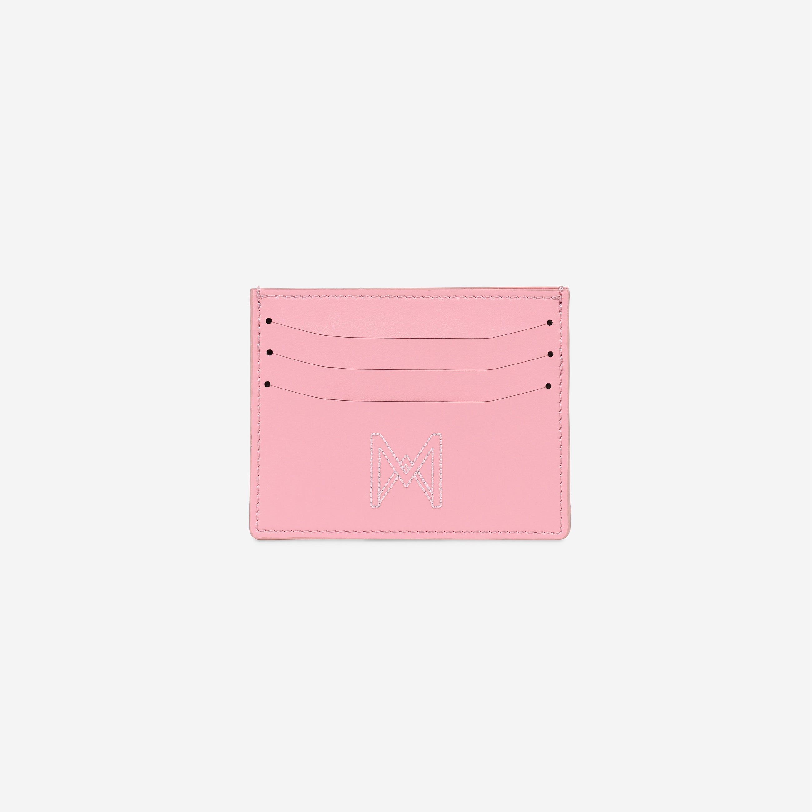 MAES Paris - Porte-cartes M24 en matière végane issue de mycélium - vue de face [color:rose,pink]
