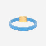 Bracelet MAES Paris B240 en mycelium bleu denim et fermoir doré