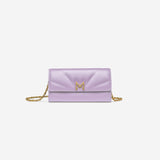 MAES Paris, pochette chaine M1/02 en M_MAT_cactus Lilas - vue de face