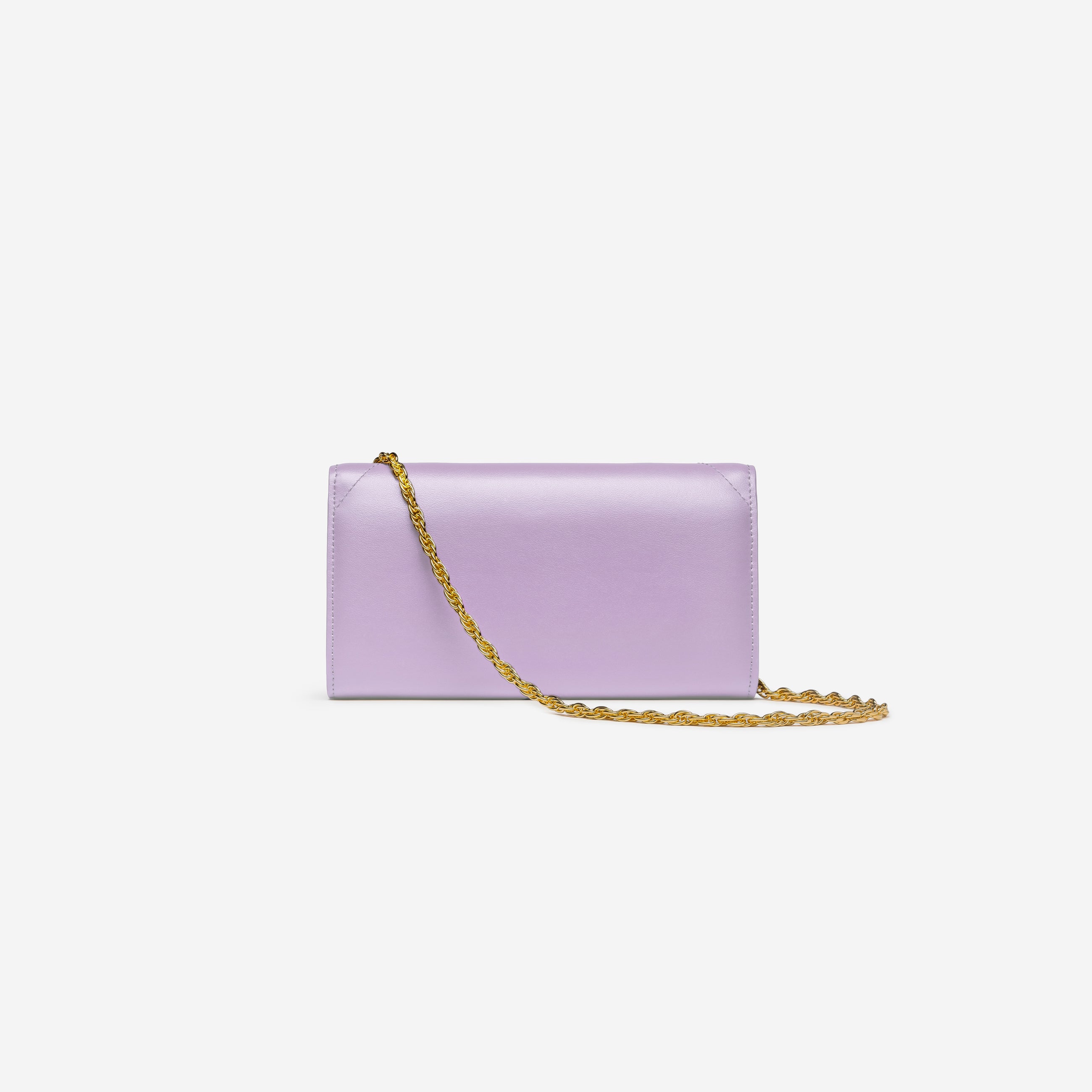 MAES Paris, pochette chaine M1/02 en M_MAT_cactus Lilas - vue de dos [color:lilas,lilac]