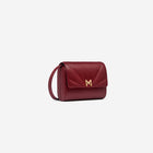 MAES Paris, Mini sac coffret M1/06 en M_MAT_mycelium Rouge Carmin - vue de profil [color:rouge carmin,carmine red]