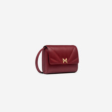 MAES Paris, Mini sac coffret M1/06 en M_MAT_mycelium Rouge Carmin - vue de profil [color:rouge carmin,carmine red]