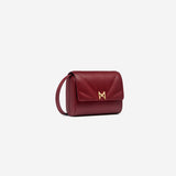 MAES Paris, Mini sac coffret M1/06 en M_MAT_mycelium Rouge Carmin - vue de profil