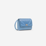 MAES Paris - Mini Sac Coffret M1/06 en M_MAT_mycelium Bleu Denim - vue de profil