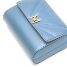 MAES Paris - Mini Sac Coffret M1/06 en M_MAT_mycelium Bleu Denim - détail 2 [color:bleu denim,denim blue]