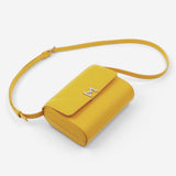 MAES Paris - Mini Sac Coffret M1/06 en cuir upcyclé Orange - détail