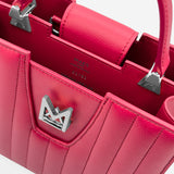 MAES Paris, sac M24/20 en M_MAT_mycelium Rose Rubis et Argent - détail