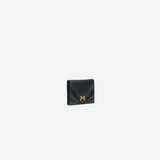 Porte-cartes M1_05 noir vu de profil - MAES Paris, Haute Maroquinerie innovante & responsable